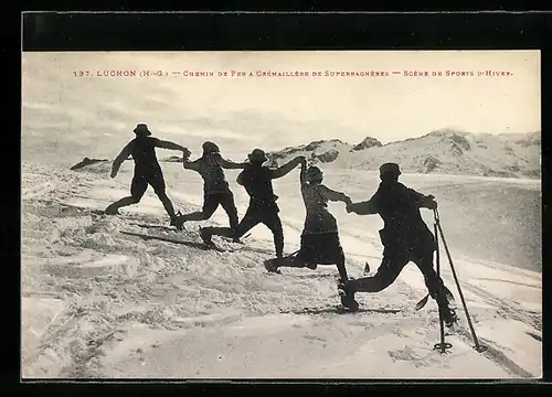 AK Luchon, Chemin de Fer a Crémaillère de Superbagneres