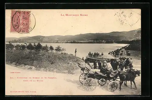 AK St-Ferréol, ensemble du bassin, coté de la Digue
