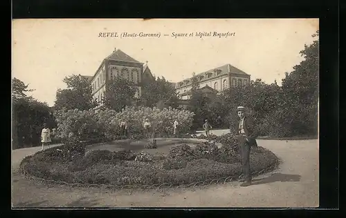 AK Revel, Square et hôpital Roquefort