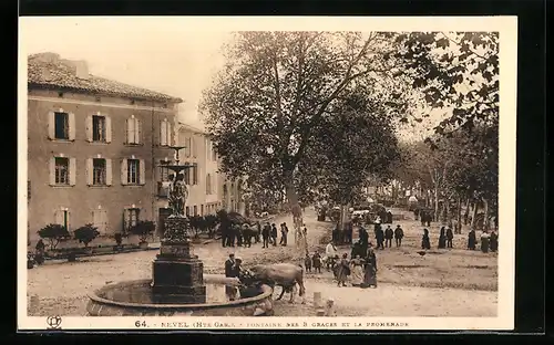 AK Revel, Fontaine des 3 Graces et la Promenade