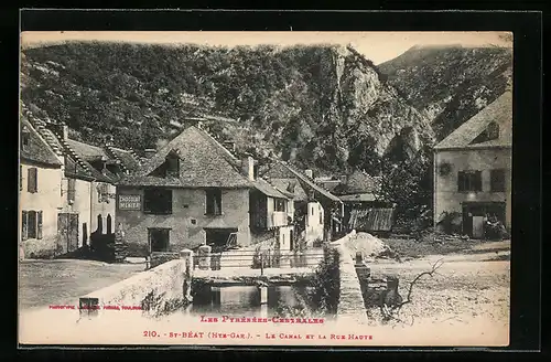 AK St-Béat, Le Canal et la Rue Haute
