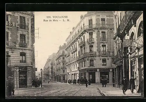 AK Toulouse, rue de Metz, Geschäfte
