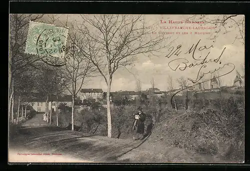 AK Villefranche-Lauragais, Le Courdet et les 3 Moulins