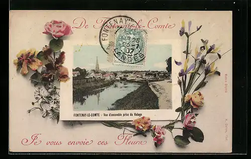 AK Fontenay-le-Comte, Veu d`ensemble prise du Halage