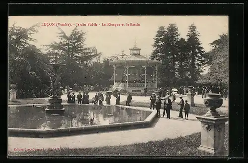 AK Lucon, Jardin Public, Le Kiosque et le Bassin