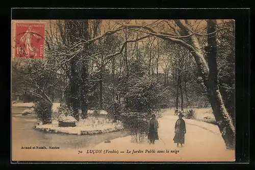 AK Lucon, Le Jardin Public sous la neige