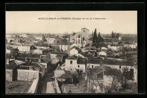 AK Mouilleron-en-Pareds, Panorama mit Kirche