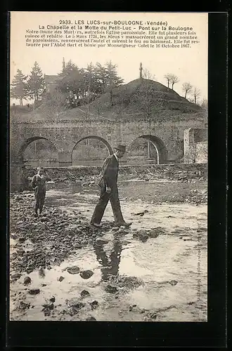 AK Les Lucs-sur-Boulogne, La Chpelle et la Motte du Petit-Luc & Pont sur la Boulogne