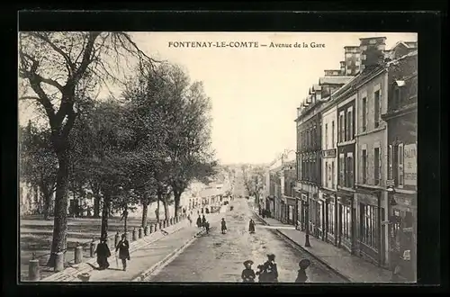 AK Fontenay-le-Comte, Avenue de la Gare