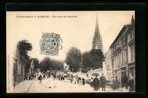 AK Fontenay-le-Comte, Un jour de marché