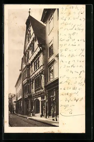 AK Marburg /Hessen, Geschäftshaus Wettergasse, Baujahr 1900