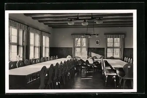 AK Camburg, Innenansicht der Jugendherberge, Eigenheim des Reichsverbandes für DJH Landesverband Thüringen, Tagesraum