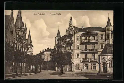 AK Bad Neuenahr, Die Hauptstrasse mit Hotel Kaiserhof