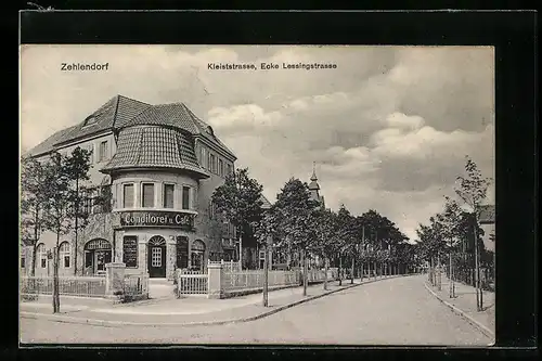 AK Berlin-Zehlendorf, Kleiststrasse Ecke Lessingstrasse