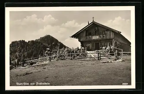 AK Bad Wiessee, Gasthof Auer Alm mit Fockenstein