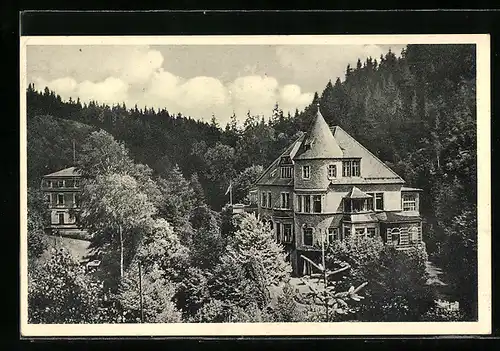 AK Wirsberg im Frankenwald, Sanatorium Goldene Adlerhütte Dr. Margerie