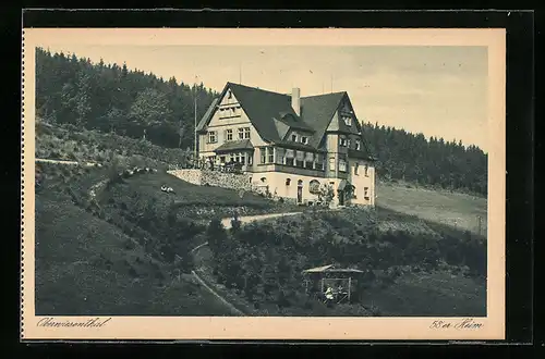AK Oberwiesenthal, Blick auf das 58er Heim