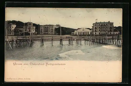 AK Heiligendamm, Ostseebad, Uferpartie mit Hotel