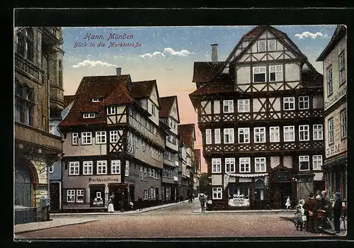 AK Hann.-Münden, Marktstrasse mit Buchhandlung