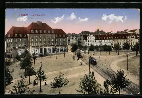 AK Cassel, Strassenbahn am Königsplatz