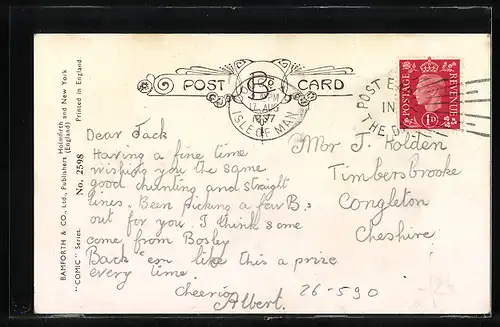 Künstler-AK Douglas Tempest: Mann mit seinem Pferd