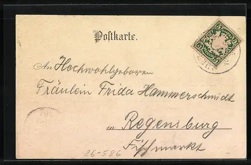 Künstler-AK München, Ruhmeshalle und Bavaria mit Anlagen