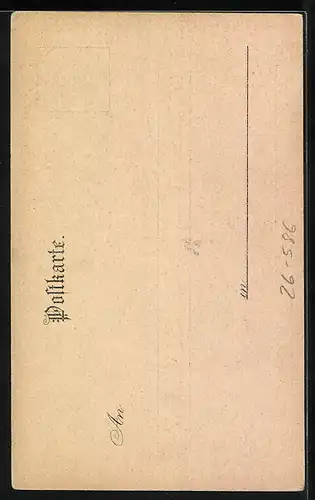 Lithographie München, Passanten am Siegestor