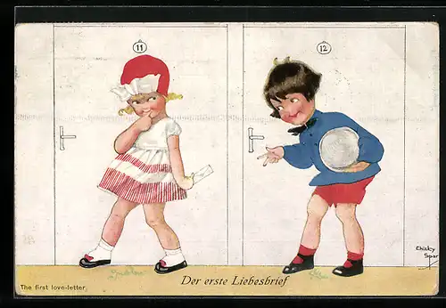 Künstler-AK Chicky Spark: Der erste Liebesbrief