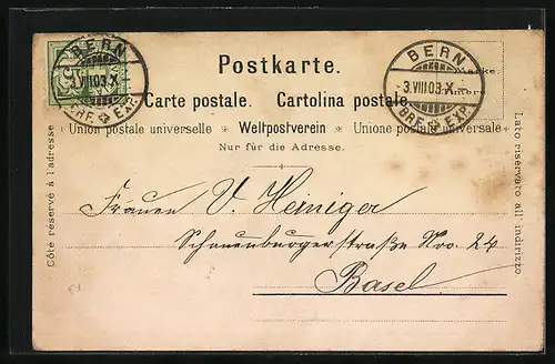 Künstler-AK C. Steinmann Nr. 2273: Interlaken, Totalansicht, Berner Oberland