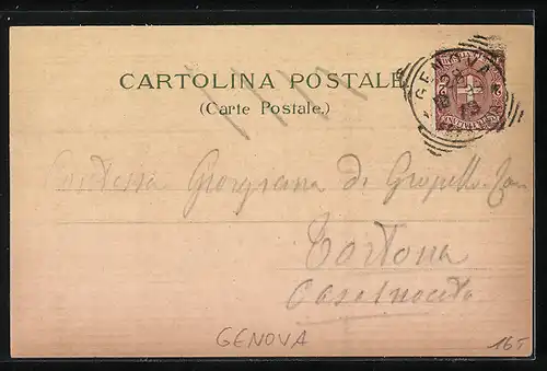 Lithographie Genova, Hotel Restaurant Righi