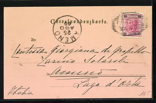 Mondschein-Lithographie Cortina d`Ampezzo, Panorama, Kirche