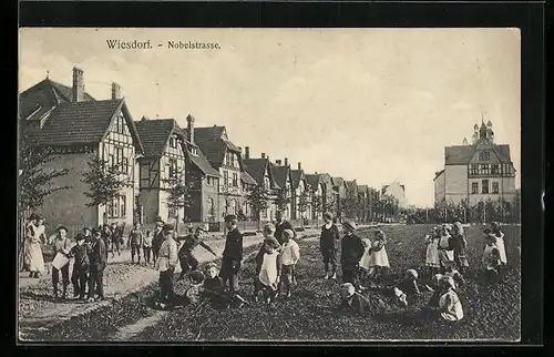AK Wiesdorf, Nobelstrasse, Spielende Kinder