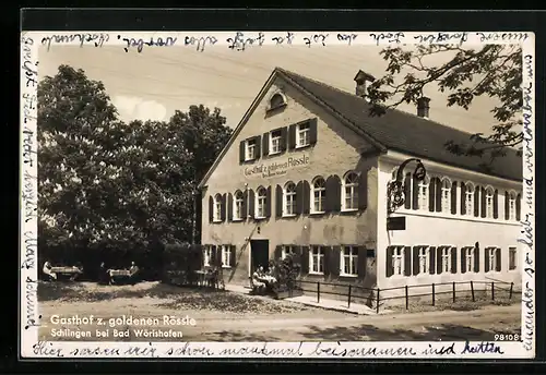 AK Schlingen bei Bad Wörishofen, Gasthof zum goldenen Rössle