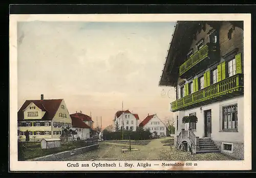 AK Opfenbach, Partie im Ort