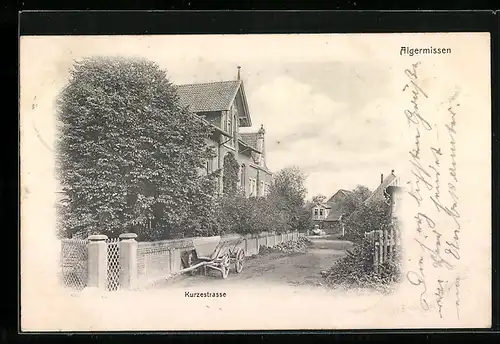 AK Algermissen, Kurzestrasse mit Fuhrwerk