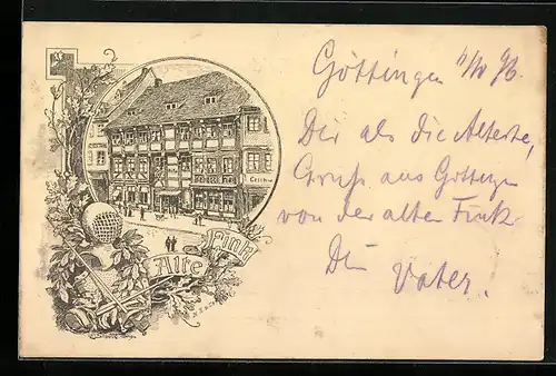 Lithographie Göttingen, Gasthaus Alte Fink