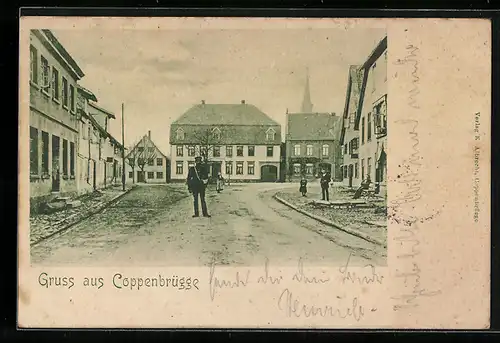 AK Coppenbrügge, Ortsansicht mit Strassenpartie