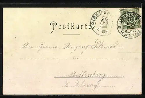 Lithographie Reute o. a. Waldsee, Ortsansicht, Kirche