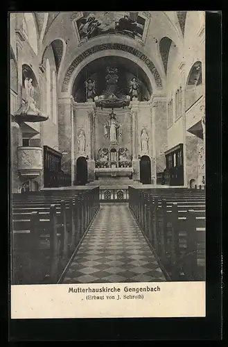 AK Gengenbach, Innenansicht der Mutterhauskirche