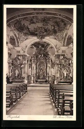 AK Haigerloch, Innenansicht der St. Anna-Kirche