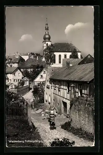 AK Weidenberg /Fichtelgebirge, Partie an der Wolfskehle