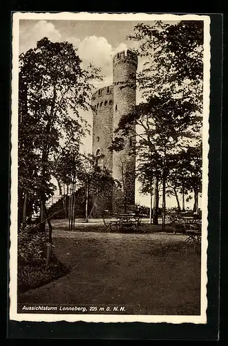 AK Lenneberg, Ortspartie am Aussichtsturm