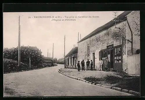 AK Tacoignières, Vue prise au Carrefour des Routes d`Orgerus et d`Orvilliers