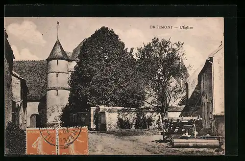 AK Orcemont, Vue sur l`Eglise