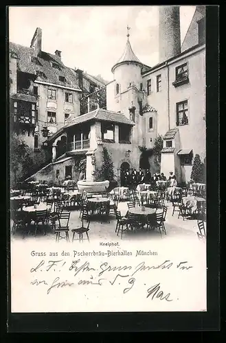 AK München, Gasthaus Pschorrbräu-Bierhallen, Kneiphof, Neuhauser Strasse