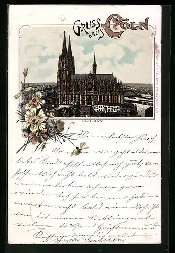 Lithographie Cöln, Der Dom
