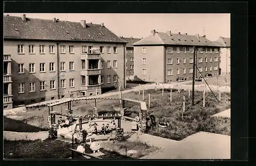 AK Lucka, Häuser in der Clara-Zetkin-Strasse
