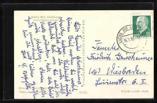 AK Lucka, Bürgerhäuser in der Clara-Zetkin-Strasse