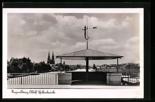AK Regensburg, an der Brücke