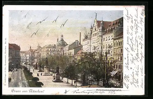 AK München, Partie am Promenadeplatz